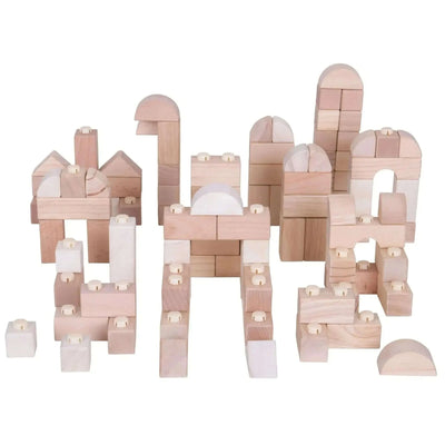 Natural Click Blocks (100 Pieces)-Natural Click Blocks (100 Pieces)
