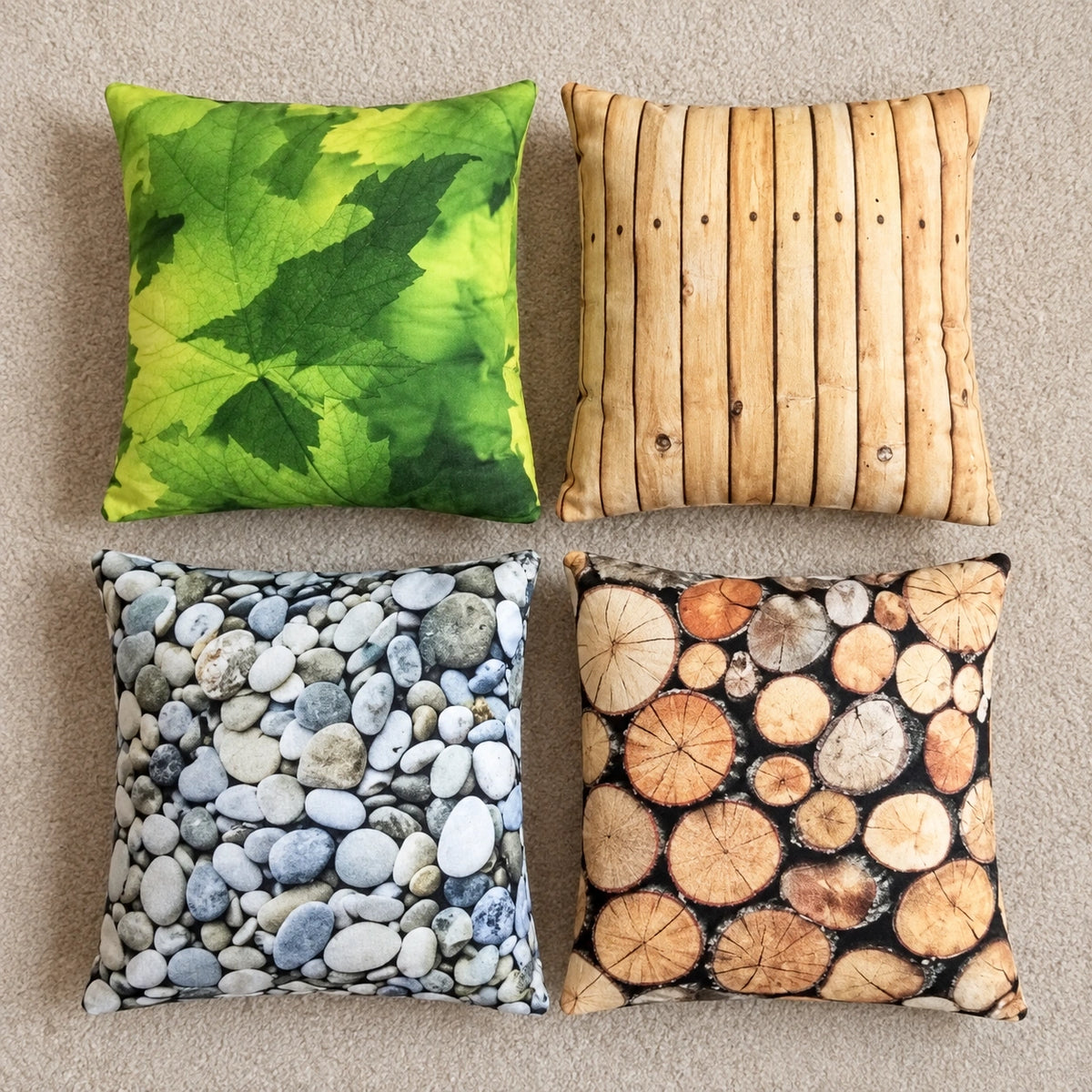 Natural Cushion Set Of 4, natural play and home photograph 6