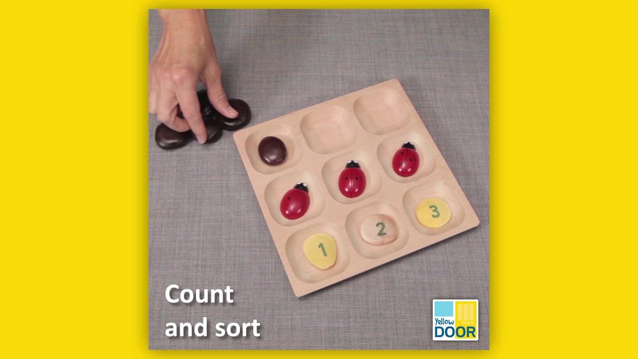 Natural Wood Sorting Tray, The Natural Wood Sorting Tray is made from sustainably sourced and FSC approved beech wood, this tactile Natural Wood Sorting Tray is designed to encourage counting, sorting, and displaying intriguing objects! The nine sections arranged in a 3 x 3 array are perfect to help children sort according to particular criteria, such as size, shape, number, colour, or pattern. Equally, the Natural Wood Sorting Tray offers plenty of opportunity for more open-ended investigations and is prac