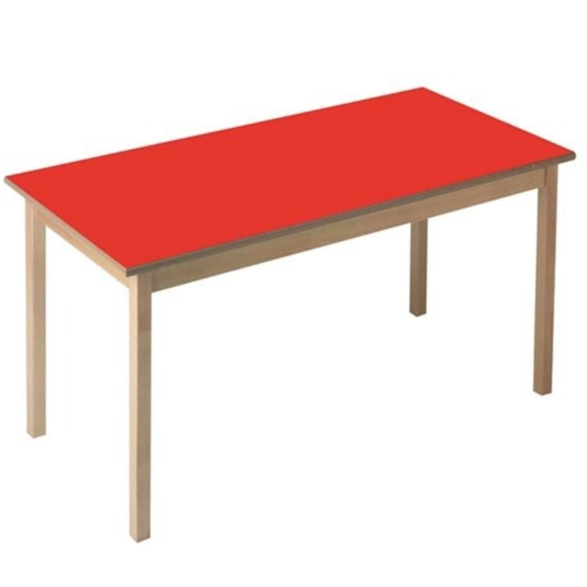 Natural Wooden Rectangular Classroom Table, Introducing the Natural Wooden Rectangular Classroom Table - the perfect choice for early years environments. Designed to provide a comfortable and sturdy workspace for students, this table is perfect for a range of activities, including work, lunch, and play. Crafted with care in the UK, this table features a smooth table top with a solid wood underframe, providing an ideal surface for writing, drawing, and more. The round edges of the table add an extra layer of