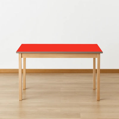 Natural Wooden Rectangular Classroom Table-Natural Wooden Rectangular Classroom Table