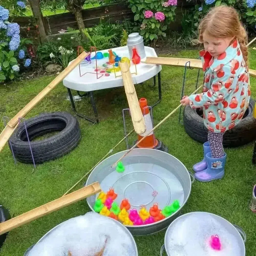 Eyfs Channeling Natural Wooden Water Channelling 4 Half Tubes,Plastic water Channelling ...