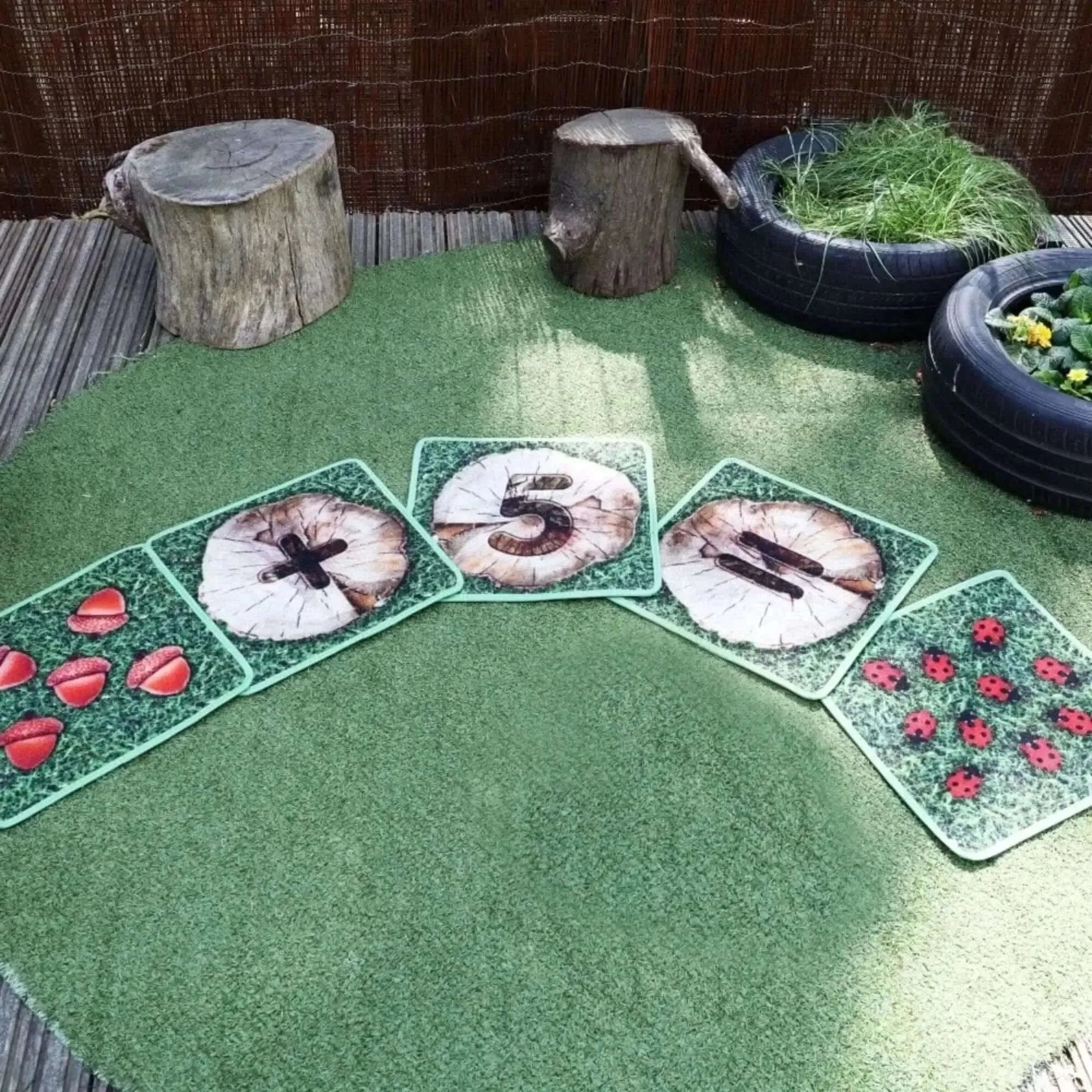 Natural World Counting Indoor Outdoor Mini Placement Carpets With Holdall-Natural World Counting Indoor Outdoor Mini Placement Carpets With Holdall
