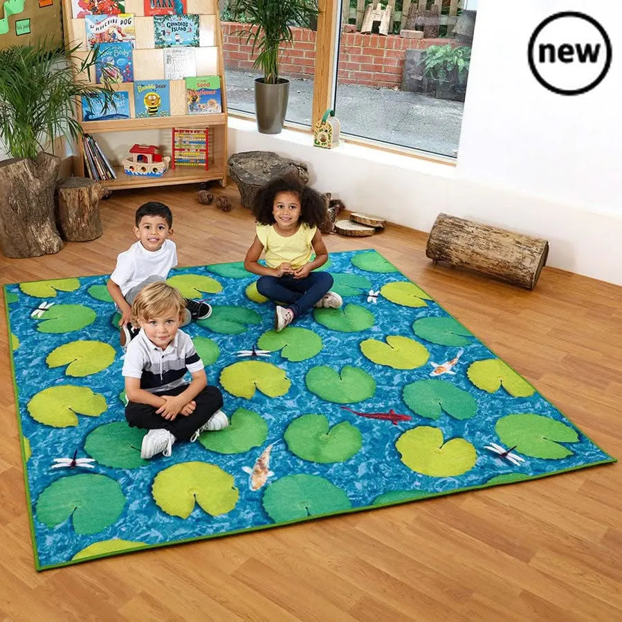 Natural World Grass and Lily Pads Carpet-Natural World Grass and Lily Pads Carpet