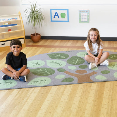 Natural World Semi Circle Placement Carpet-Natural World Semi Circle Placement Carpet