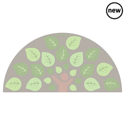 Natural World Semi Circle Placement Carpet-Natural World Semi Circle Placement Carpet