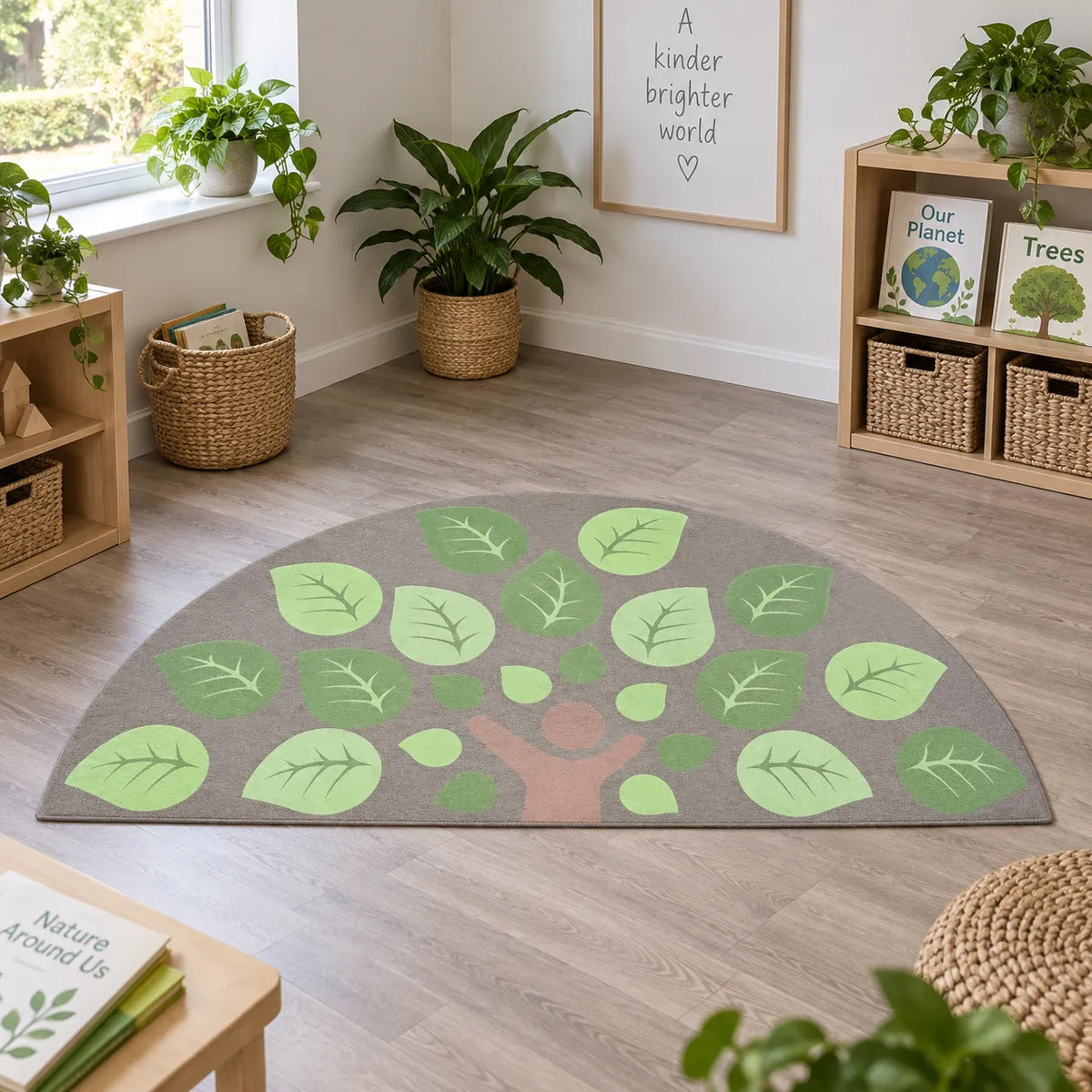 Natural World Semi Circle Placement Carpet — lifestyle 8 of 8, shown without children