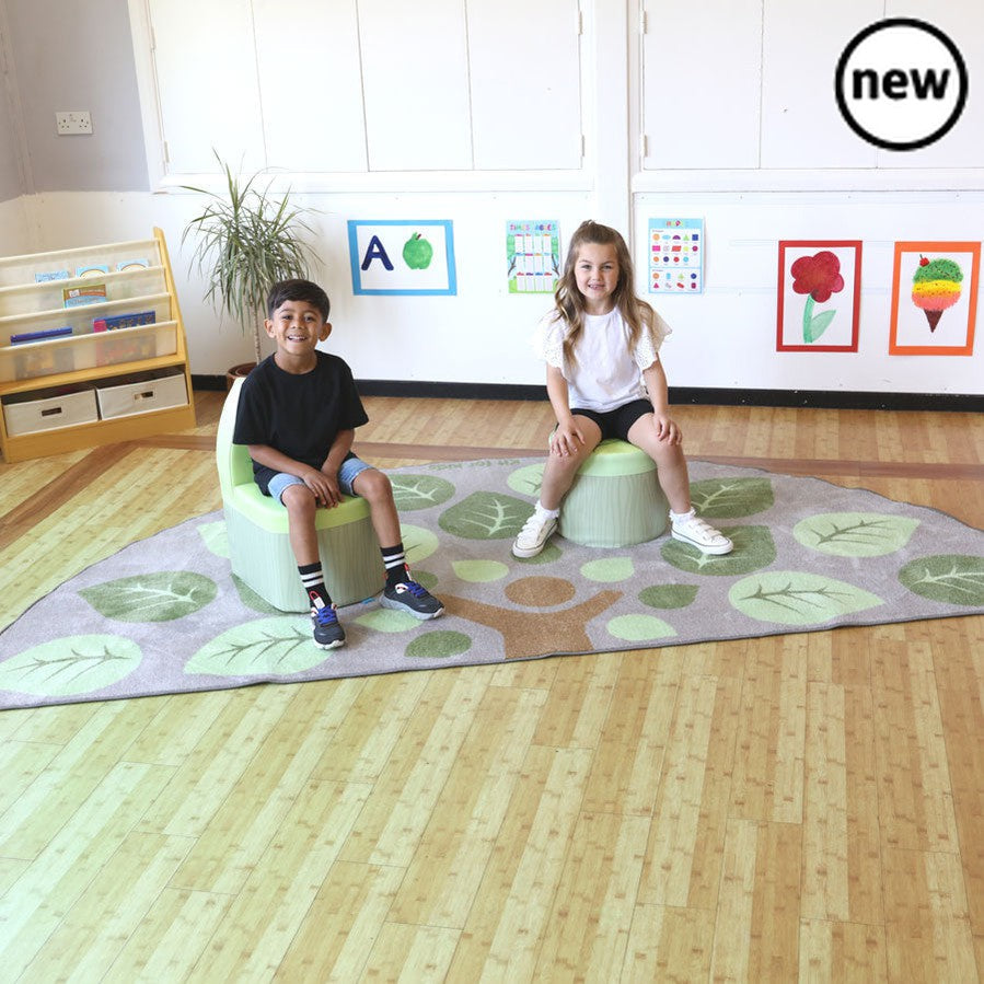 Natural World Semi Circle Placement Carpet, Neutral placement carpet that is perfect for creating a calm atmosphere in the classroom, as well as promoting quiet time and child wellbeing The Natural World Semi Circle Placement Carpet features placements spots and 1 teacher placement. Natural World Semi Circle Placement Carpet Distinctive and brightly coloured, child friendly designs Designed to encourage learning through interaction and play Crease resistant with unique Rhombus™ anti-skid Dura-Latex™ safety 