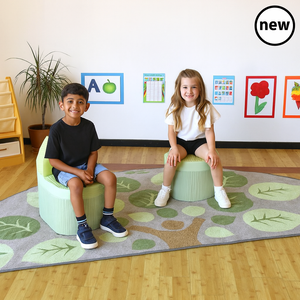 Natural World Semi Circle Placement Carpet-Natural World Semi Circle Placement Carpet