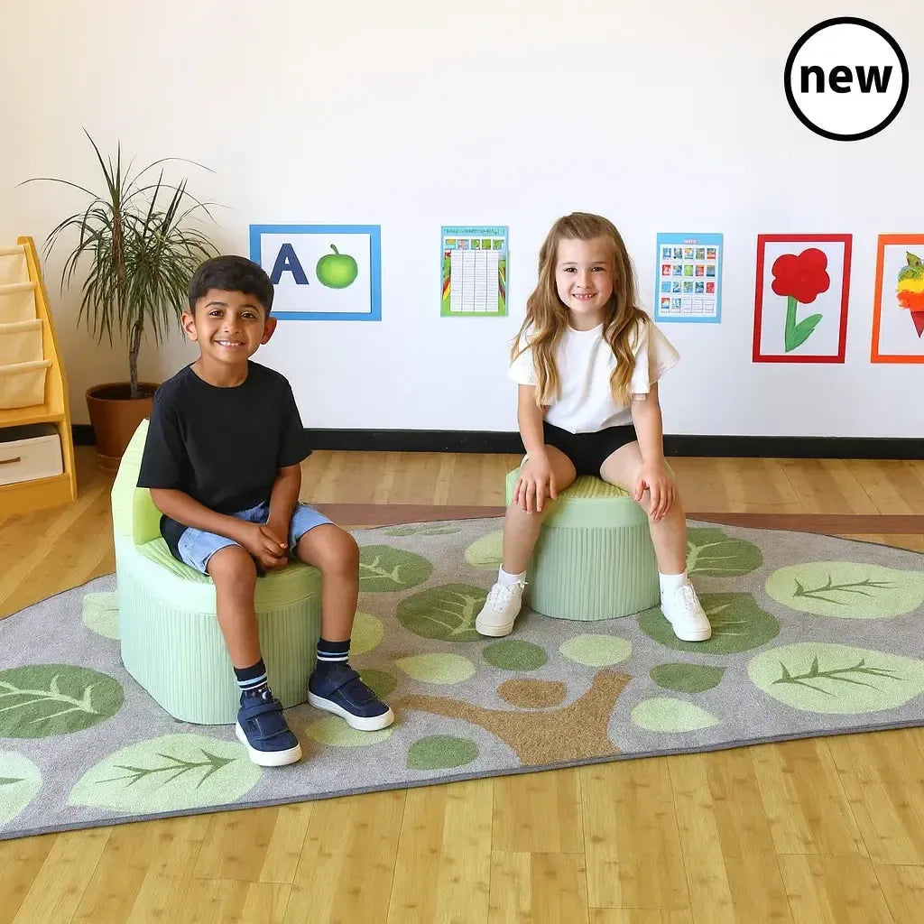 Natural World Semi Circle Placement Carpet-Natural World Semi Circle Placement Carpet