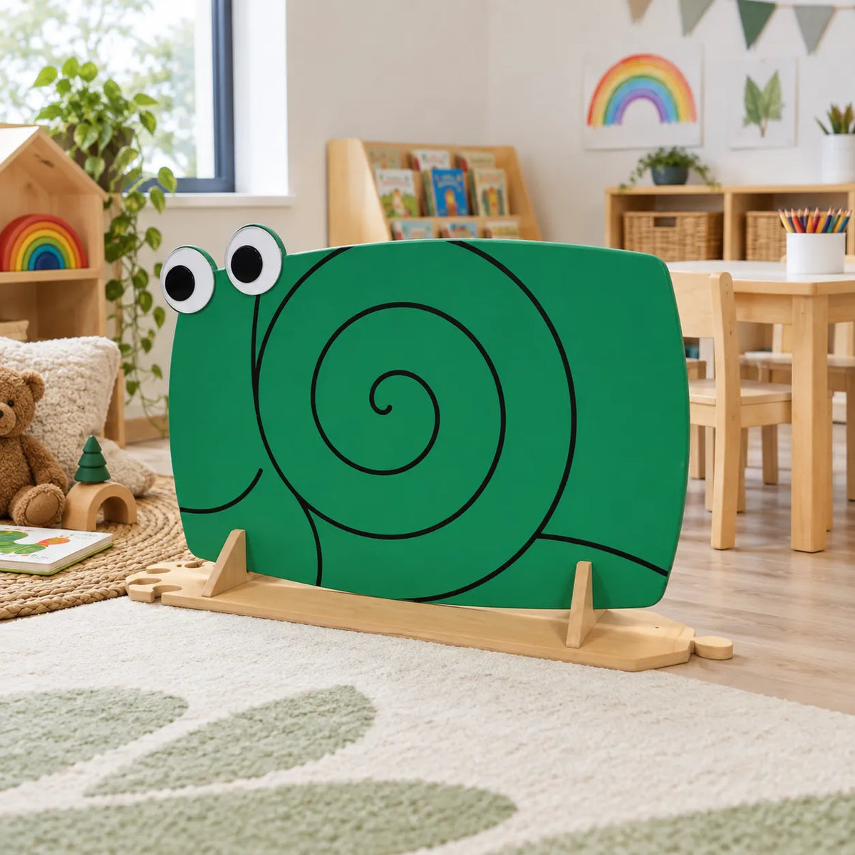 Natural World Snail Room Divider in a bright early years classroom