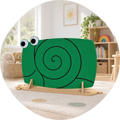 Natural World Snail Room Divider in a bright early years classroom