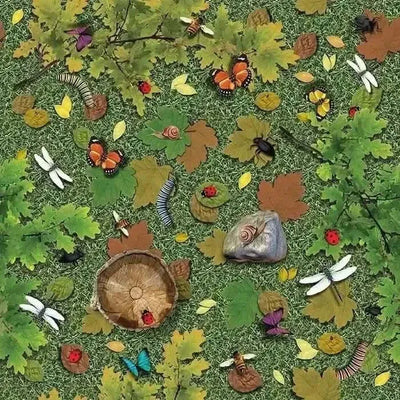 Natural World Woodland and Minibeasts Double Sided Carpet-Natural World Woodland and Minibeasts Double Sided Carpet