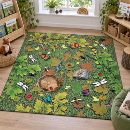 Natural World Woodland and Minibeasts Double Sided Carpet — lifestyle 6 of 8, shown without children
