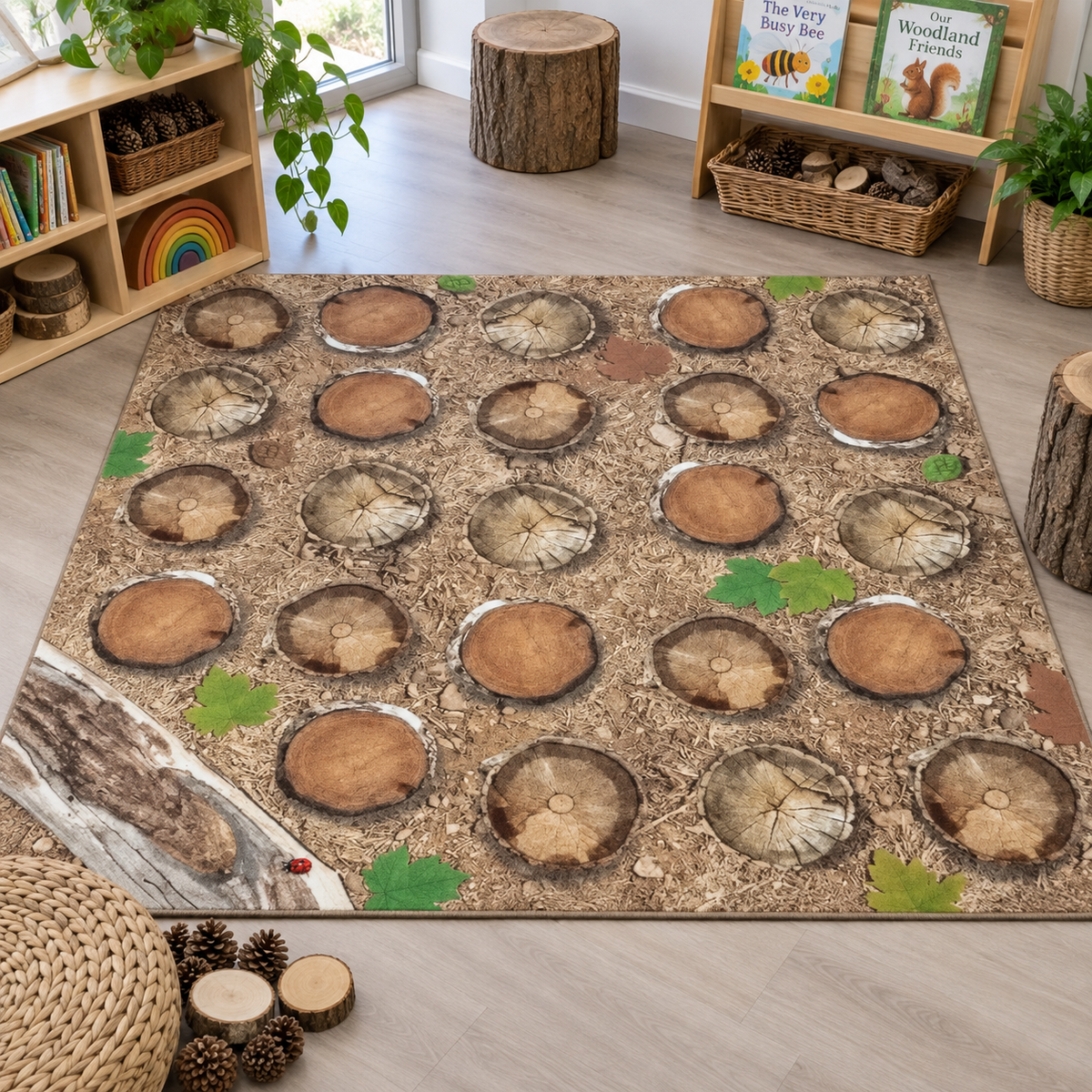 Natural World Woodland and Minibeasts Double Sided Carpet — lifestyle 7 of 8, shown without children