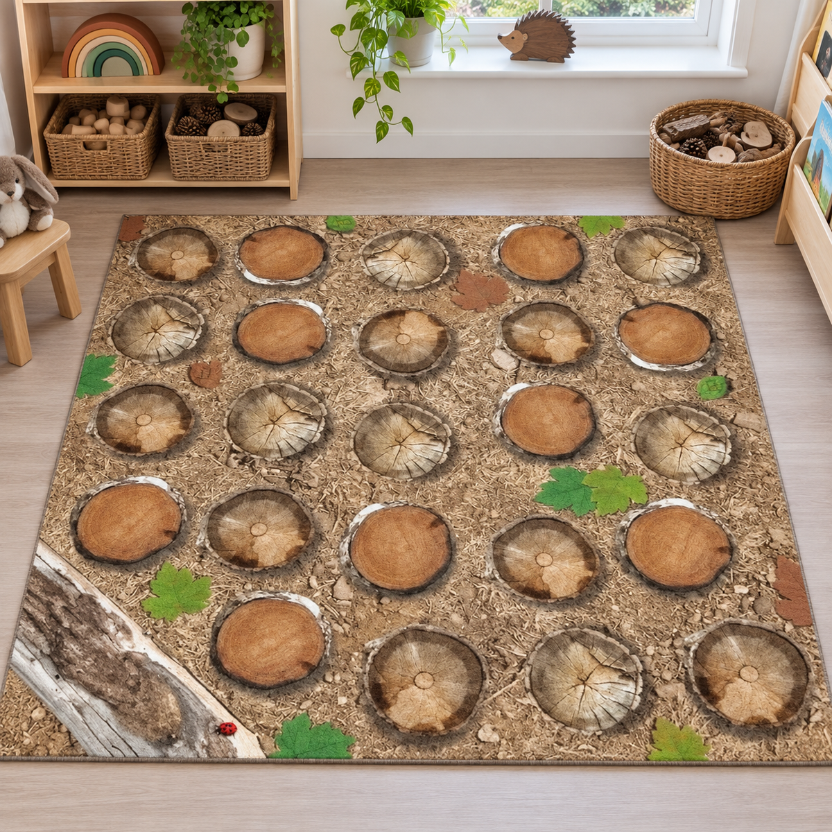 Natural World Woodland and Minibeasts Double Sided Carpet — lifestyle 8 of 8, shown without children