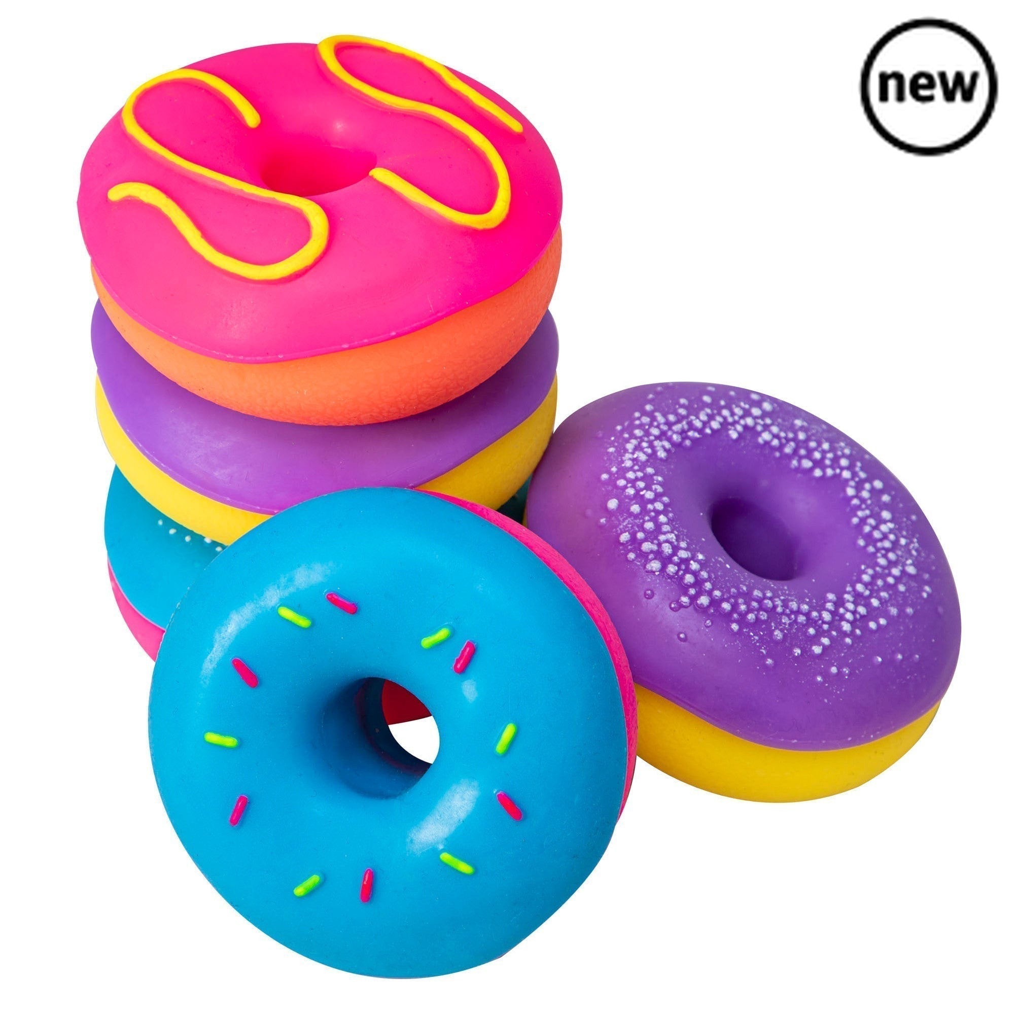 NeeDoh Donut, We ‘donut’ believe how cute this fidget toy is! NeeDoh Dohnuts are super sweet stress balls that almost looks good enough to eat (please note they are not edible). Comes in assorted colours (picked at random). Filled with a non-toxic dough material, squeeze stresses away. With swappable frosting, customise your Dohnut to make fun combinations. Squish it, stretch it and squash it for lots of NeeDoh ball fun. NeeDoh Donuts are great fidget toys, particularly appropriate for those with ADD, ADHD,