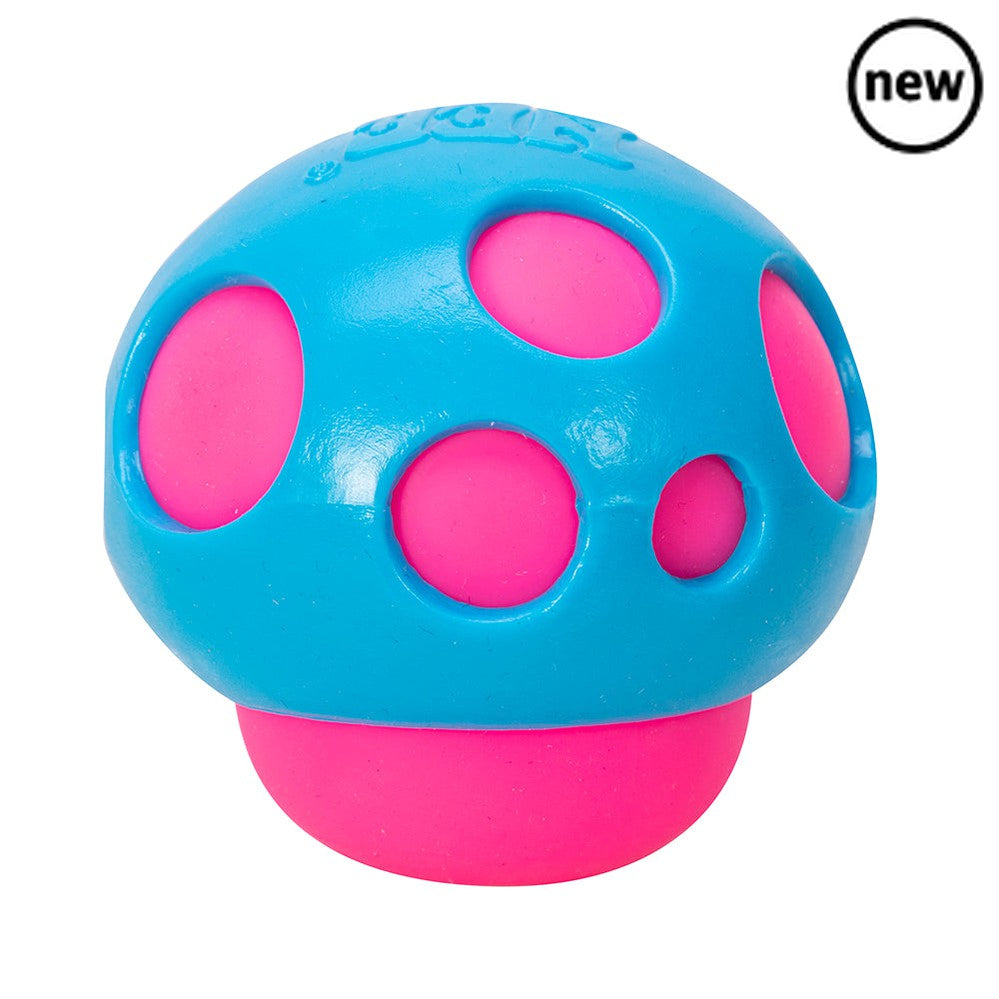 NeeDoh Groovy Shroom, There so ‘mushroom’ in the toy box for Groovy Shroom NeeDoh! This unique NeeDoh ball is one cool toadstool to squeeze, squash, squish, and knead. The stress ball has spots (just like a mushroom) that when squeezed, pops the inner blobs out. Available in three colour combinations - pink/yellow, blue/pink and orange/purple - there’s something for everyone (colours chosen at random). Groovy Shrooms are filled with the famous non-toxic doh and are safe to squeeze. NeeDoh Groovy Shrooms are