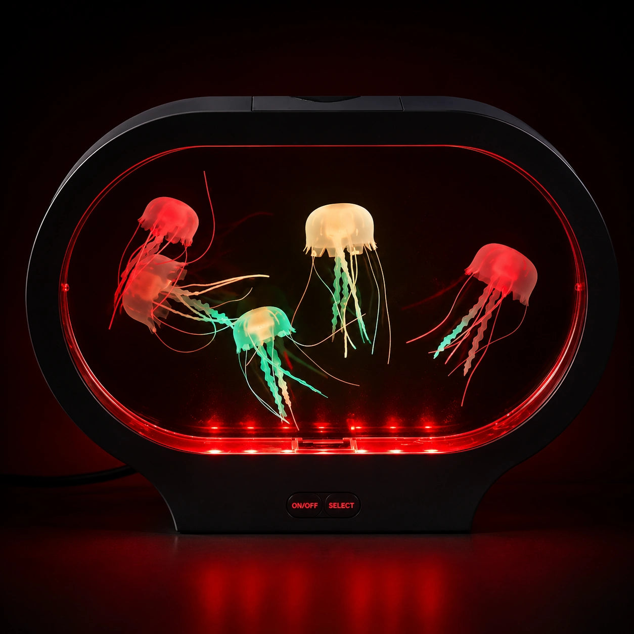 Neon Jellyfish Oval Tank Mood Light-Neon Jellyfish Oval Tank Mood Light