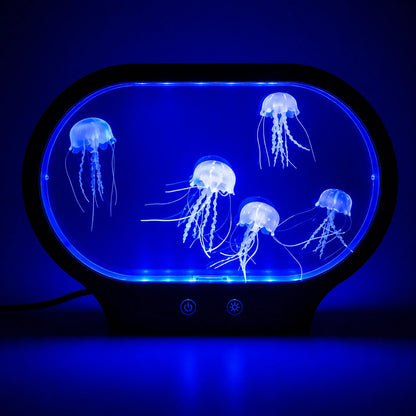 Neon Jellyfish Oval Tank Mood Light-Neon Jellyfish Oval Tank Mood Light