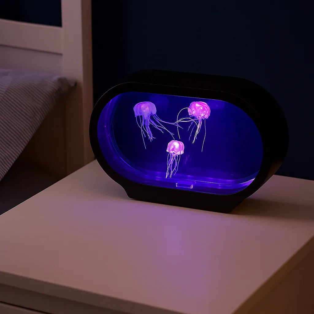 Neon Jellyfish Oval Tank Mood Light