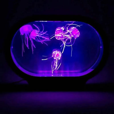 Neon Jellyfish Oval Tank Mood Light-Neon Jellyfish Oval Tank Mood Light