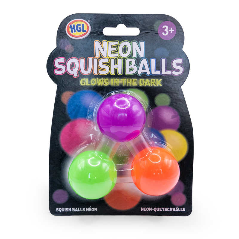 Neon Squish Balls Glow In the Dark, Get ready to have a blast with our Pack of Three Glow in the Dark Super Squishy Balls! This Neon Squish Balls Glow In the Dark set is perfect for anyone who loves to keep their hands busy or simply enjoys playing with fun and colorful toys. Each ball is super squishy, providing a satisfying texture that is perfect for relieving stress or fidgeting. The balls come in a set of bright neon colors, making them easy to spot and adding a pop of color to any room. And, as an add