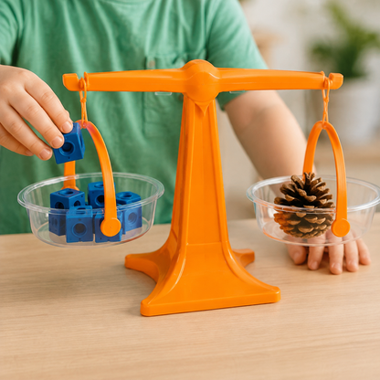 Nestable Pan Balance measurement close-up