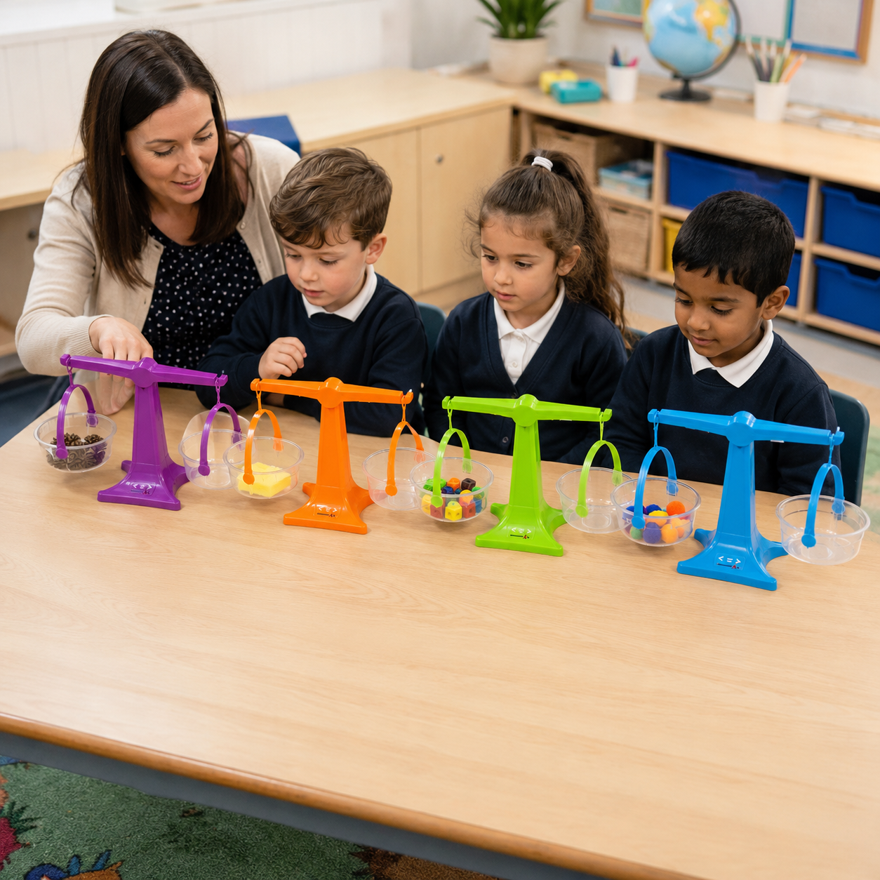 Nestable Pan Balances set of four classroom lesson