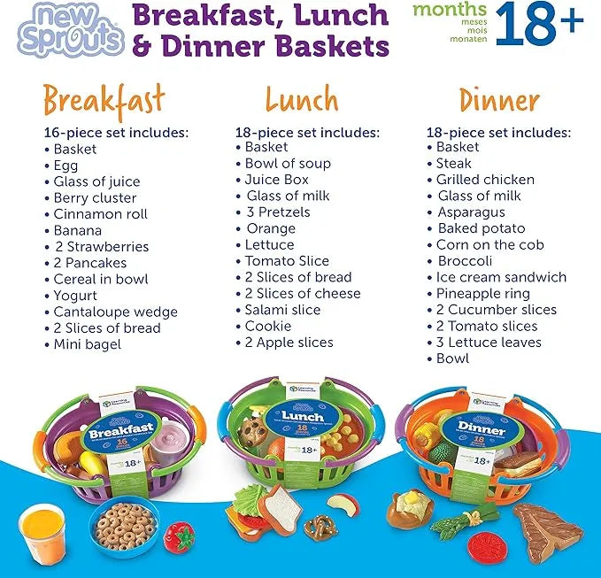 New Sprouts Breakfast, Lunch and Dinner Baskets-New Sprouts Breakfast, Lunch and Dinner Baskets
