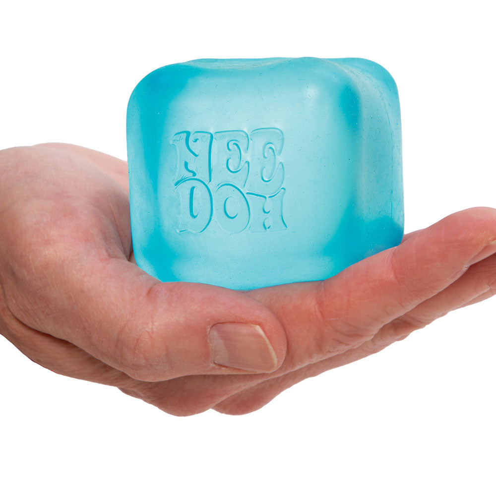Nice Cube Needoh, Chill out with the coolest fidget toy in town, Schylling’s Nice Cube NeeDoh! This satisfying stress ball comes in three translucent colours, including purple, pink and blue, creating a snazzy ice cube effect. Nice Cube NeeDoh is the ideal size for little hands to hold, squeeze, squish and smush. But don’t worry, the non-toxic, dough-like material will always bounce back to its original shape. Ideal for on the go fidget toy fun or as an anxiety reliever. This Nee Doh Stress Ball will also h