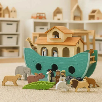 Noah's Great Wooden Ark Animals,Noahs ark toy,wooden noahs ark
