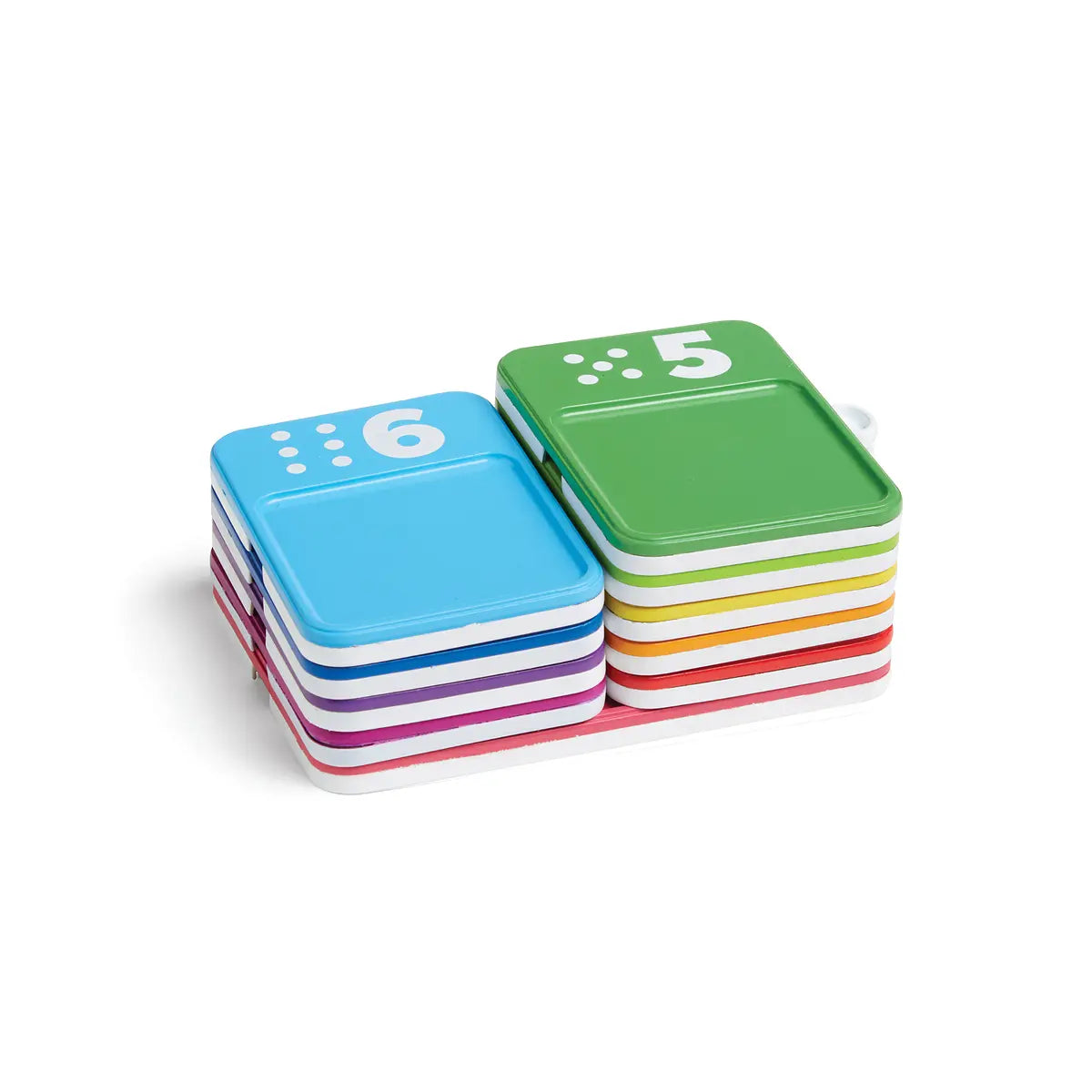 Sensory Number Trays stacked for compact storage