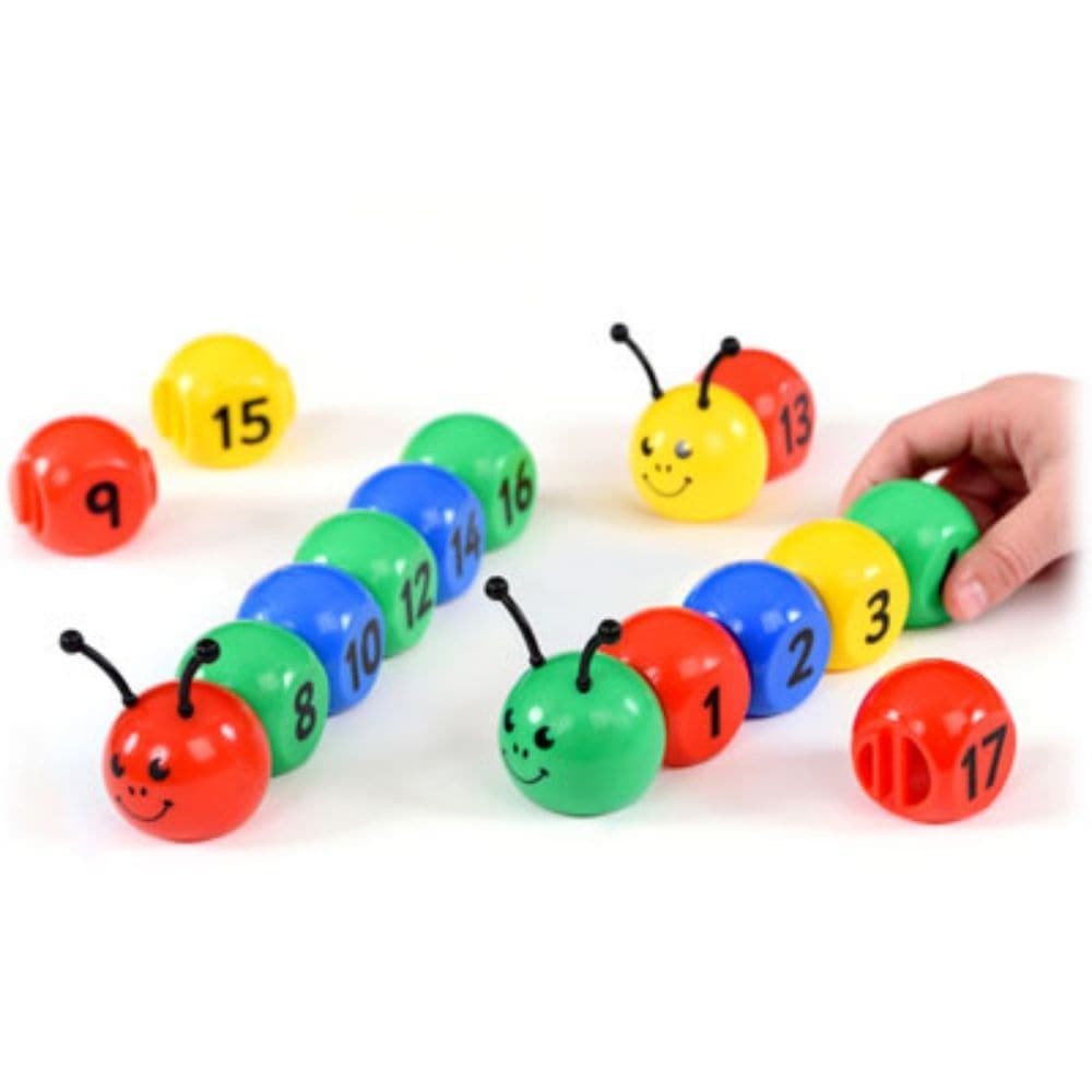 Number Bugs 1-20, Introduce the Magic of Learning Numbers with Number Bugs 1-20! Educational Fun Right at Your Fingertips Bring home the joy of counting and sorting with these multi-coloured Number Bugs that are sure to enthrall your little learners. Not only do they offer great educational value, but they're also loads of fun! Dual-Sided Features for Enhanced Learning Each plastic body segment is dual-sided, with numbers displayed on one side and a blank space on the other. This feature allows teachers or 