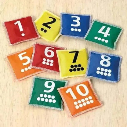 Number & Dot Bean Bags Pk10-Number & Dot Bean Bags Pk10