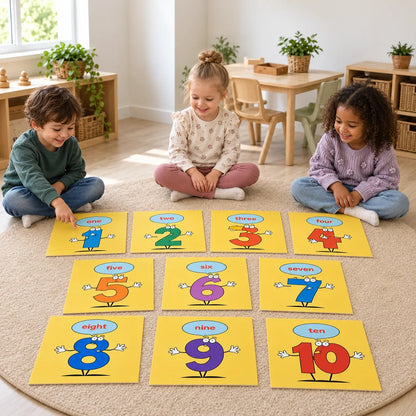 Children learning with Number Placement Mats