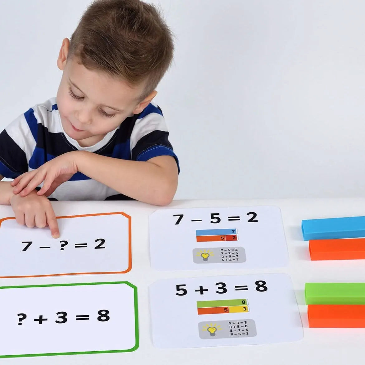 Number Rods with Work Cards-Number Rods with Work Cards