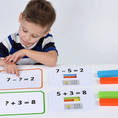 Number Rods with Work Cards-Number Rods with Work Cards