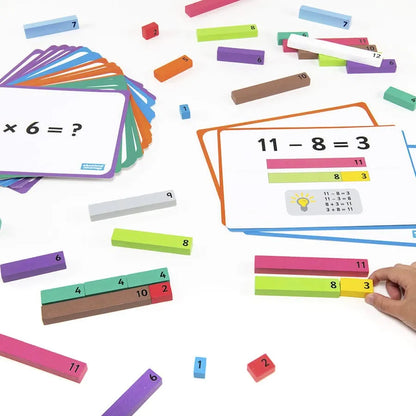 Number Rods with Work Cards-Number Rods with Work Cards