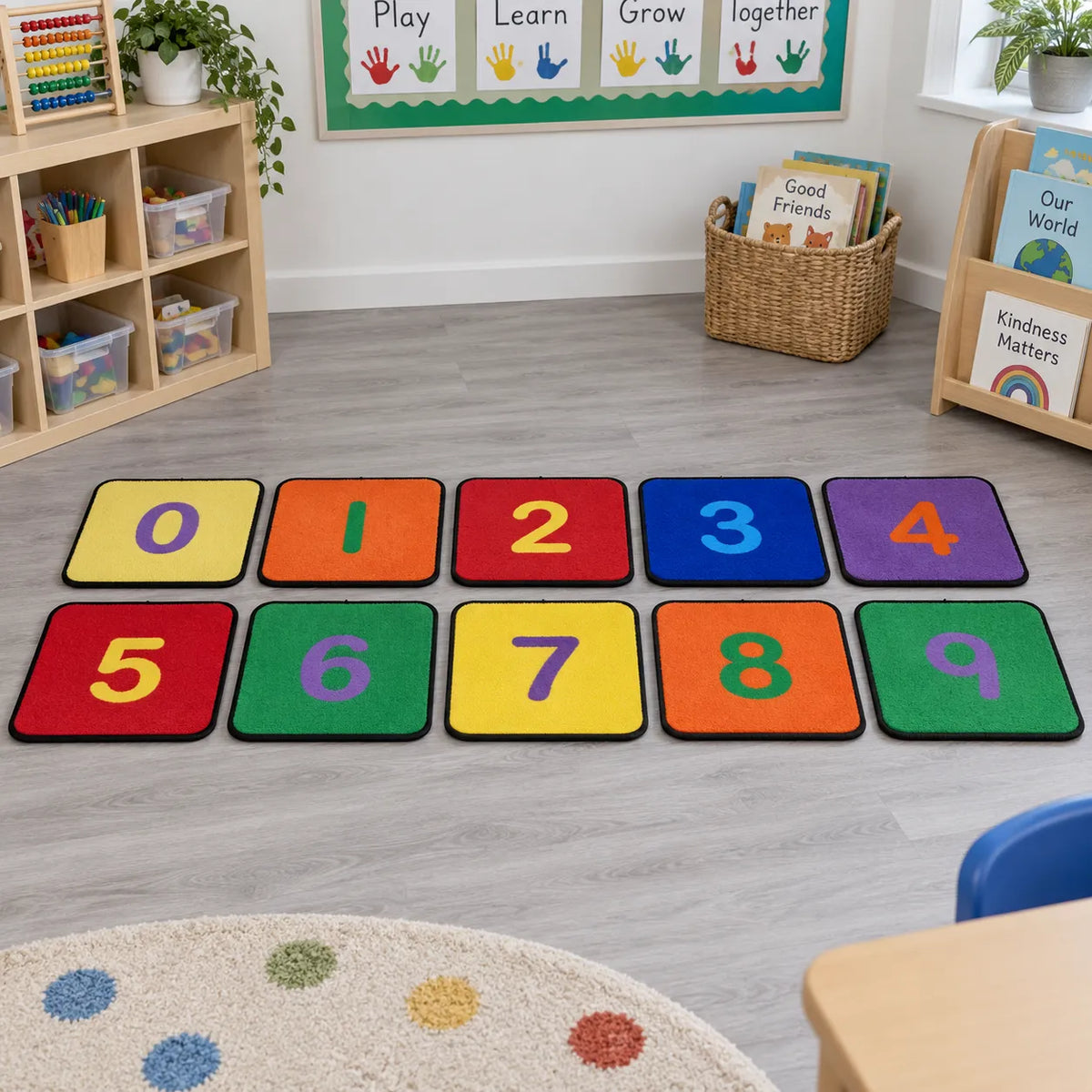 Number Squares Learning Mats – full 0 to 9 set in two rows