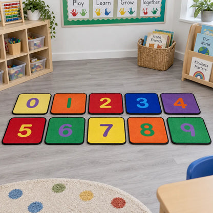 Number Squares Learning Mats – full 0 to 9 set in two rows