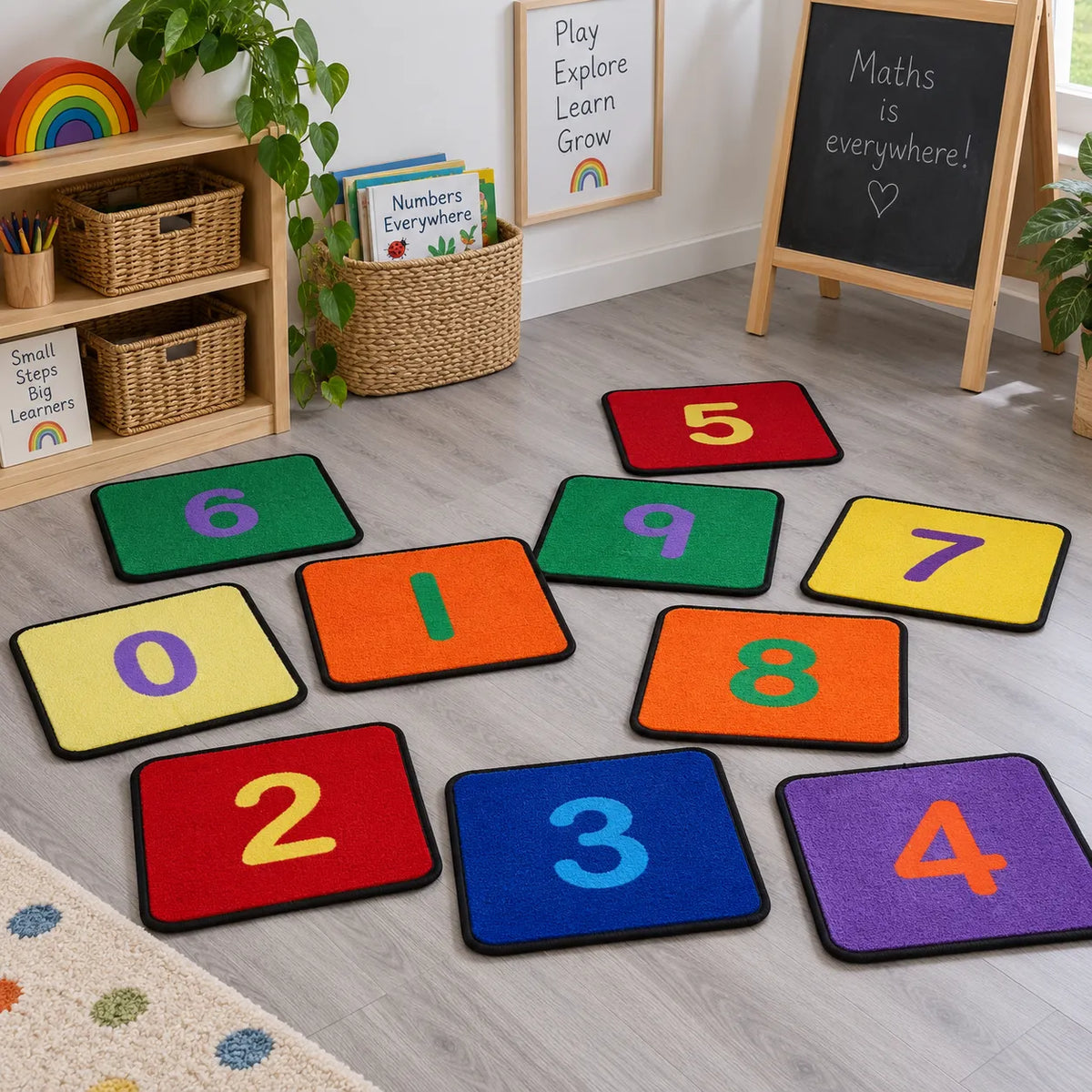 Number Squares Learning Mats – all ten mats in a maths learning corner