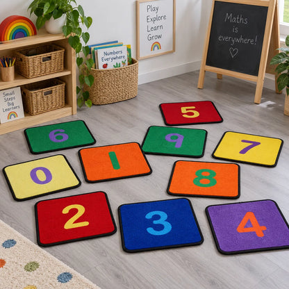 Number Squares Learning Mats – all ten mats in a maths learning corner