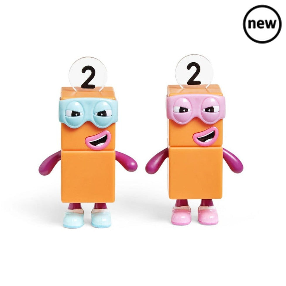 Numberblock Four and the Terrible Twos, See the mischievous Numberblocks Terrible Twos and their friend Four come to life in your child’s hands and imagination with these adorable Numberblocks collectible figures. The figures have the true-to-character features children know and love from the hit CBeebies TV series, moving arms for posing and dynamic play, and can stand for display. These figures are full of personality and perfect for children to create their own Numberblocks adventures in Numberland. The 
