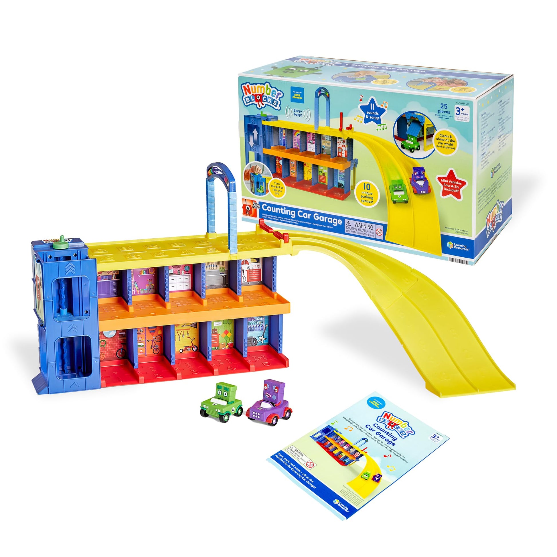 Numberblocks Counting Car Garage educational toy set