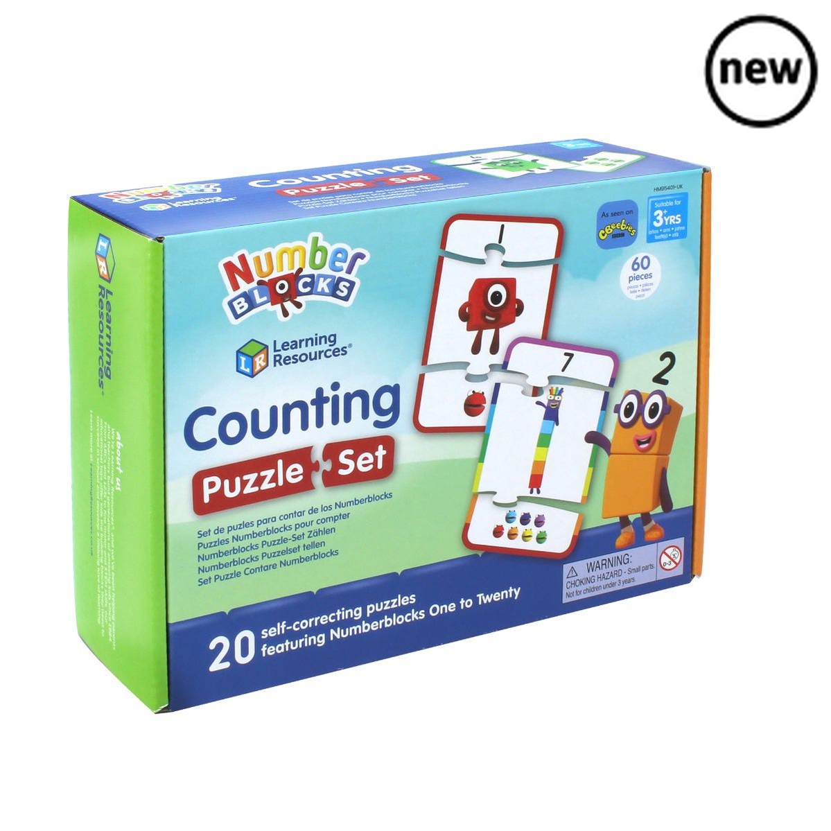 Numberblocks Counting Puzzle Set, This first Numberblocks Counting Puzzle Set helps little ones learn counting 1–20 through fun puzzle play. As children assemble the chunky, durable puzzle pieces, they’ll be counting the Numberblocks and Numberblobs, identifying each Numberblock’s Numberling, and building colour recognition and fine motor skills along the way. Each clever self-correcting Numberblocks puzzle fits together in a unique way, which means there’s only one right answer. This gives little ones a fe