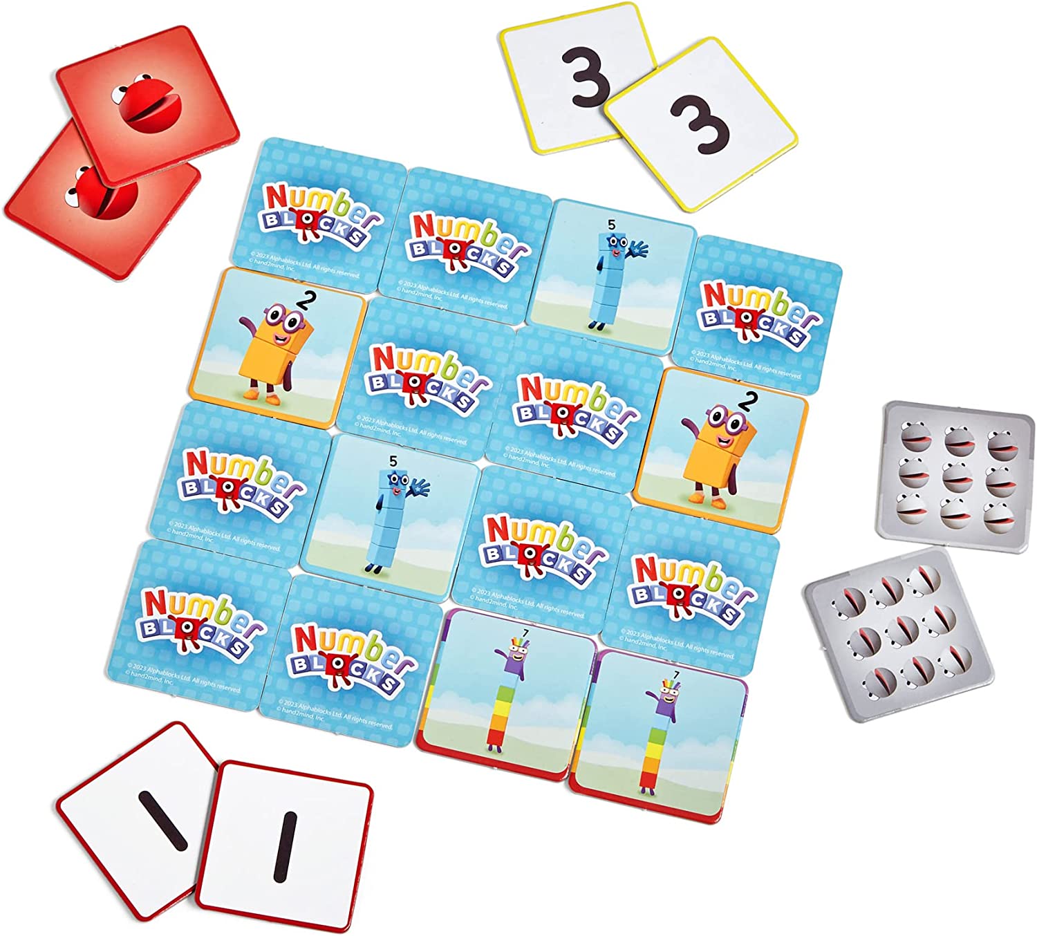 Numberblocks Memory Match Game, Children will have lots of fun finding and pairing with this engaging Numberblocks game inspired by the hit CBeebies TV series. There are four ways to match - by Numberblocks One to Ten, Numberblobs, Number Fun, and Numberlings. The sturdy, full colour cards are designed for little hands and have colour-coded borders for easy game set-up. Includes 80 cards. Suitable for one or more players. Flip over the cards to help the Numberblocks friends find their perfect matches with t
