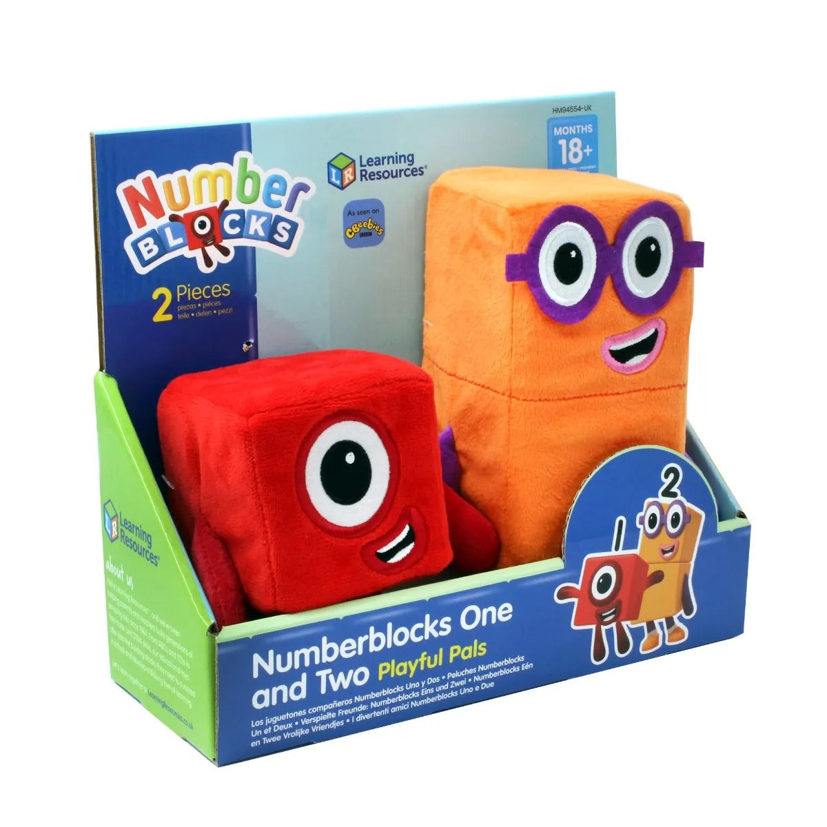Numberblocks One And Two Playful Pals, Bring the on-screen magic of the Numberblocks to life for young fans of the award-winning CBeebies TV series with the Numberblocks One and Two Playful Pals plush toys. Made from super-soft plush fabric and with embroidered features, they’re ready for cuddles and snuggles. These plush toys are stuffed with high quality foam to keep their shape, with securely attached limbs, and will be fun, cuddly companions for years to come. Spark your child’s imagination with these f