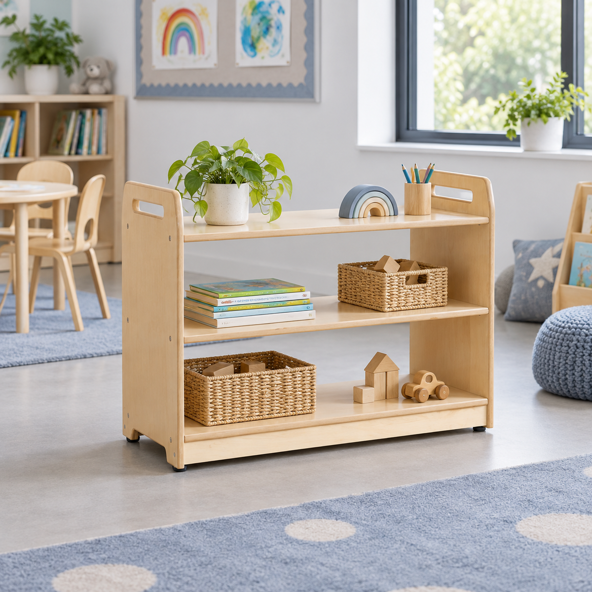 Open Storage Unit in a bright early years classroom
