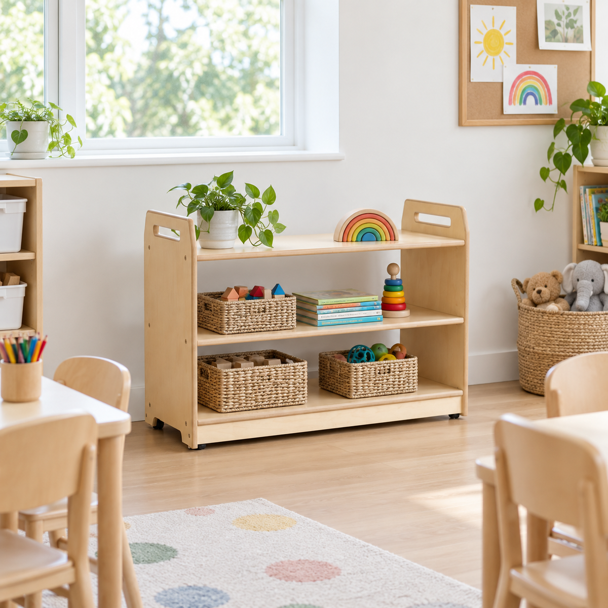 Open Storage Unit in a bright early years classroom